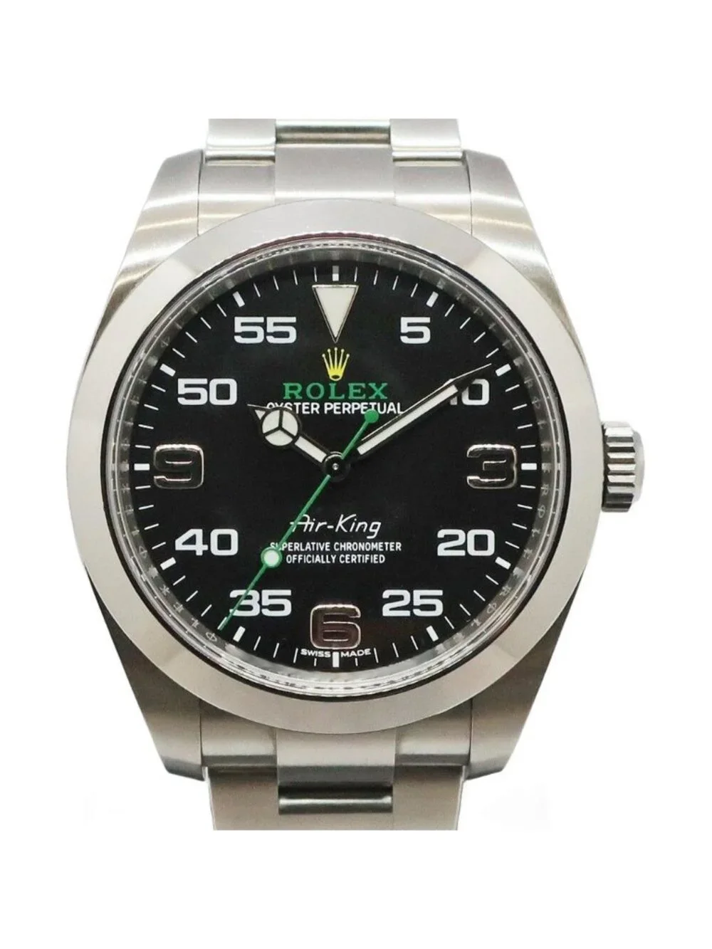 Rolex white: Air King Random Black SS Automatic Winding with 2019 Watch